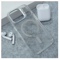 Maska Mag Case Bling Camera Bracket za iPhone 17 Pro Max srebrna