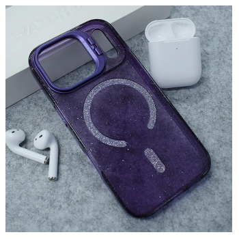 Maska Mag Case Bling Camera Bracket za iPhone 17 Pro Max ljubicasta