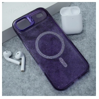 Maska Mag Case Bling Camera Bracket za iPhone Air ljubicasta