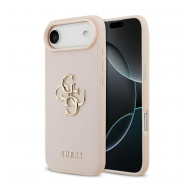 Maska Guess Grained Big 4G & Classic Logo do iPhone Air pink