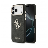 Maska Guess 4G Metal Logo Gold Frame MagSafe 17 Pro Max crna