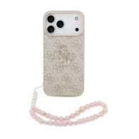 Maska Guess 4G Strap 4G Classic Logo za iPhone 17 Pro pink