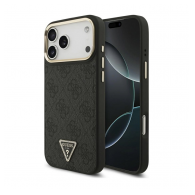 Maska Guess 4G Triangle Logo MagSafe za iPhone 17 Pro Max crno zlatna