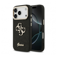 Maska Guess Fixed Glitter Big 4G Metal Frame Case za iPhone 17 Pro crna