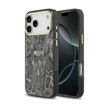 Maska Guess Python Pattern MagSafe za iPhone 17 Pro Max crna