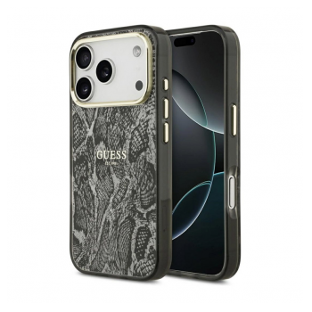 Maska Guess Python Pattern MagSafe za iPhone 17 Pro crna