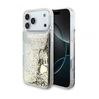 Maska Guess Liq. Glitter 4 Charms za iPhone 17 Pro zlatna