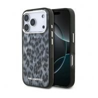 Maska Karl Lagerfeld IML Leopard Pattern MagSafe Case za iPhone 17 Pro Max crna