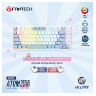 Tastatura mehanicka Gaming Fantech MK612 Atom x83 AME bela (rosie switch)
