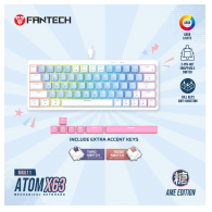 Tastatura mehanicka Gaming Fantech MK611 Atom x63 AME plava (rosie switch)
