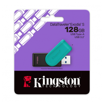 USB Kingston 128GB USB Flash Drive, USB 3.2 Gen.1, DataTraveler Exodia S