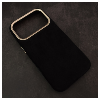 Maska Mag Case Alkantara za iPhone 17 Pro Max crna