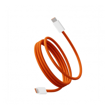 Kabel Braided iPhone PD Type-C na Type-C 60W narandzasti 1m