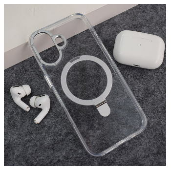 Maska Berlia Clear Bracket Magnetic za iPhone 17 srebrna