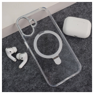 Maska Berlia Clear Bracket Magnetic za iPhone 17 srebrna