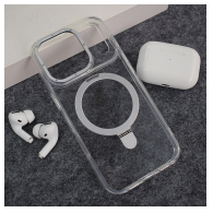Maska Berlia Clear Bracket Magnetic za iPhone 17 Pro srebrna