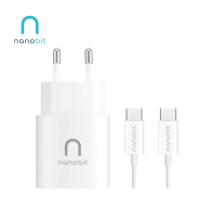 Kucni punjac Nanobit NB102 25W sa kablom Type-C na Type C 1m