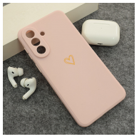 Maska Golden Heartbeat za Samsung A37 5G roze