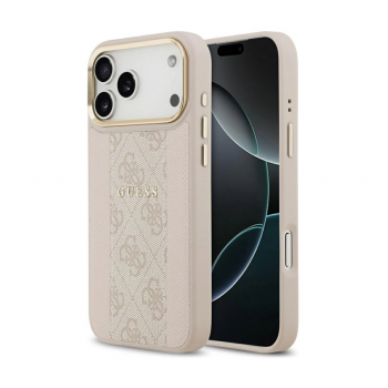 Maska Guess 4G Stripe MagSafe za iPhone 17 Pro Max pink