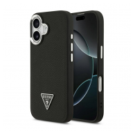 Maska Guess Grained Triangle Logo MagSafe za iPhone 17 crna
