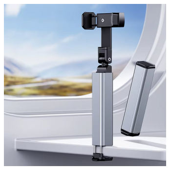 Dzepni drzac za mobilni telefon sa stativom 360 srebrni