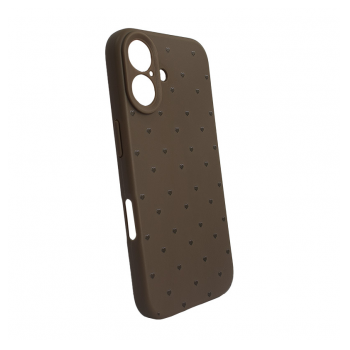 Maska Cute Heart za iPhone 17 braon