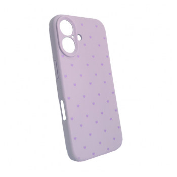 Maska Cute Heart za iPhone 16 ljubicasta