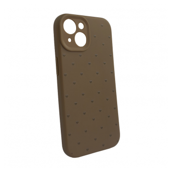 Maska Cute Heart za iPhone 15 braon