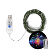 Novogodisnji ukras LED 300 lampica u boji (20m) sa daljinskim upravljacem (USB napajanje)