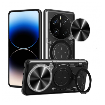 Maska Iron Shield Ring za Huawei Magic 8 Pro crna