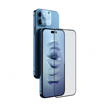 Zastitno staklo Nillkin 2u1 HD Full Screen 2.5D (0,33mm) za iPhone 14 Pro crno
