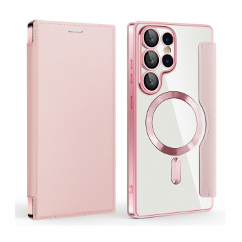 Maska na preklop Coral Mag Case Book za Samsung S25 Ultra/ S938B roze