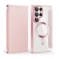 Maska na preklop Coral Mag Case Book za Samsung S25 Ultra/ S938B roze