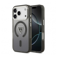 Maska Guess IML Gradient Triangle Logo MagSafe za iPhone 17 Pro crna