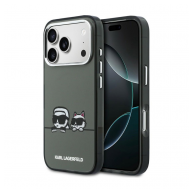 Maska Karl Lagerfeld IML Karl & Choupette Peekaboo Logo MagSafe za iPhone 17 Pro Max siva