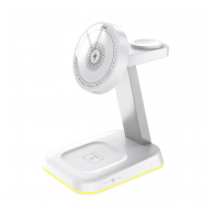 Bezicni punjac 3u1 magnetni za Apple Watch,Iphone i Airpods 15W beli