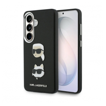 Maska Karl Lagerfeld Saffiano Double Heads Metal za Samsung S26/ S941B crna