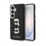Maska Karl Lagerfeld Saffiano Double Heads Metal za Samsung S26/ S941B crna