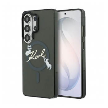Maska Karl Lagerfeld IML KC Script MagSafe za Samsung S26 Ultra/ S948B crna