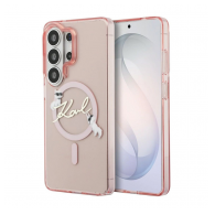 Maska Karl Lagerfeld IML KC Script MagSafe za Samsung S26 Ultra/ S948B roze