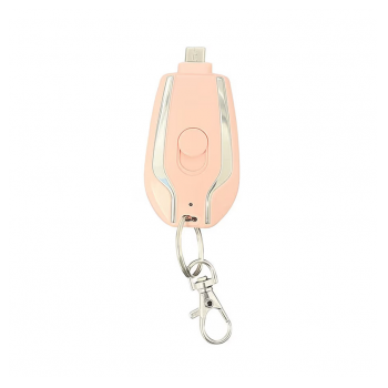 Power Bank privezak 1500 mAh Type-C roze