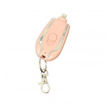Power Bank privezak 1500 mAh iPhone Lightning roze