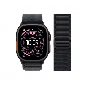 Narukvica za Apple Watch Ultra Strap Alpine Loop  Titanium 42/ 44/ 45/ 49 mm L black