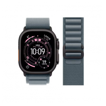 Narukvica za Apple Watch Ultra Strap Alpine Loop  Titanium 42/ 44/ 45/ 49 mm L Light blue