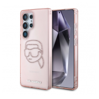 Maska Karl Lagerfeld Rhinestones K. Head Logo za Samsung S25 Ultra/ S938B pink