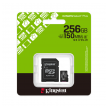 Micro SD kartica Kingston 256GB Canvas Select Plus Class 10 UHS-I U1 V10 A1 Read up to 150MB/s w/SD adapter