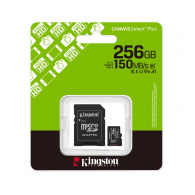 Micro SD kartica Kingston 256GB Canvas Select Plus Class 10 UHS-I U1 V10 A1 Read up to 150MB/s w/SD adapter