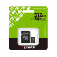 Micro SD kartica Kingston 512GB Canvas Select Plus Class 10UHS-I U3 V30 A1 Read up to 150MB/s,w/SD adapter