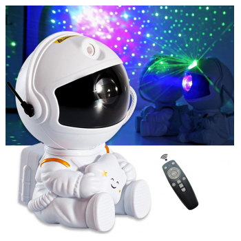 Astronaut projektor lampa F3 bela