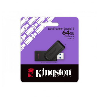 USB Kingston 64GB USB Flash Drive, USB 3.2 Gen.1, DataTraveler Exodia S